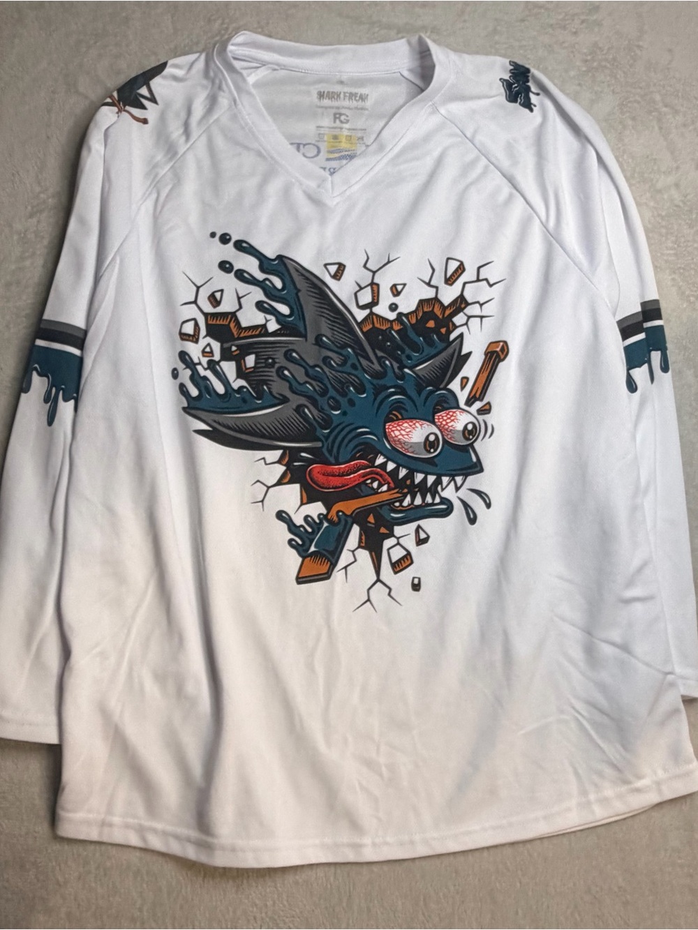 San Jose Sharks Shark Freak Hockey Jersey
